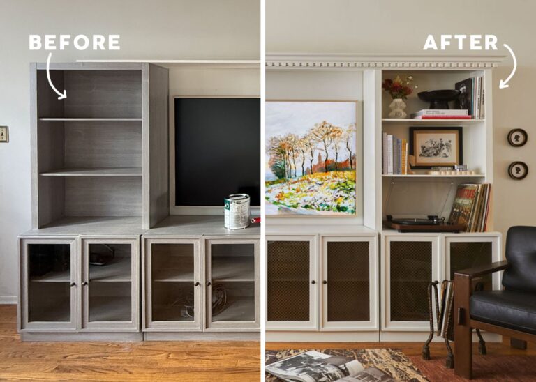 How Mallory Created A Renter-Friendly Built-In Bookcase For Only $600